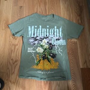 Pacsun shirt “night night bloom” green colorway size S